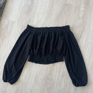 H&M off the shoulder black top